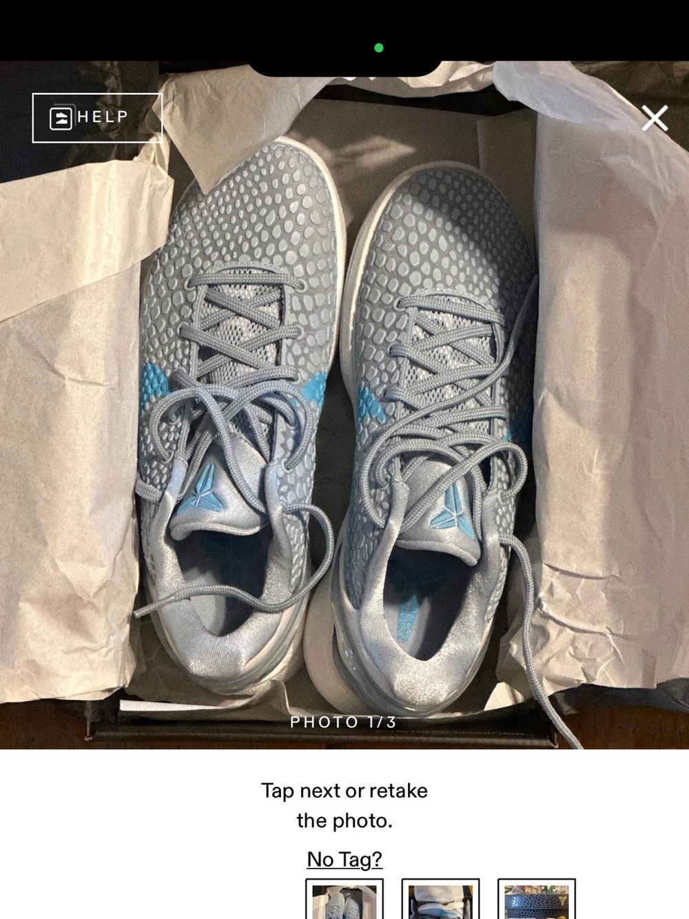 Nike Kobe Pronto 6 Sneakers - Light Gray with Blue Accents